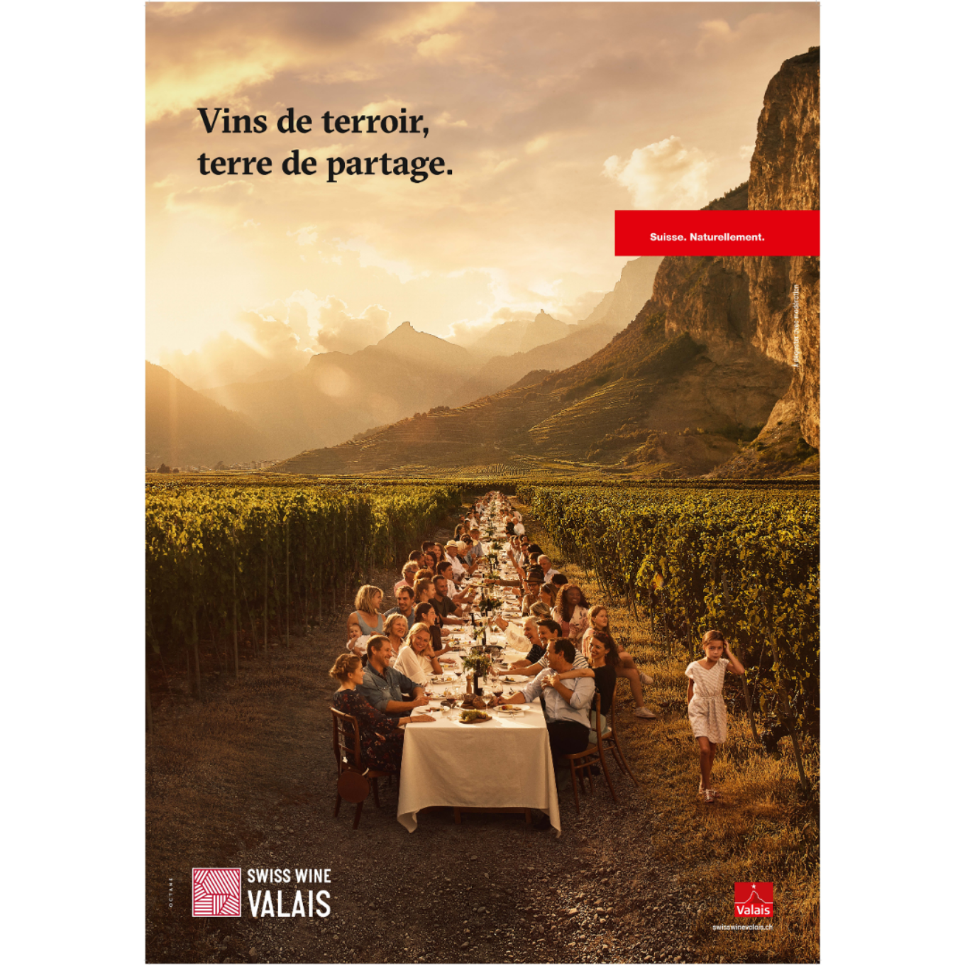 Image de Affiche Swiss Wine Valais en portrait