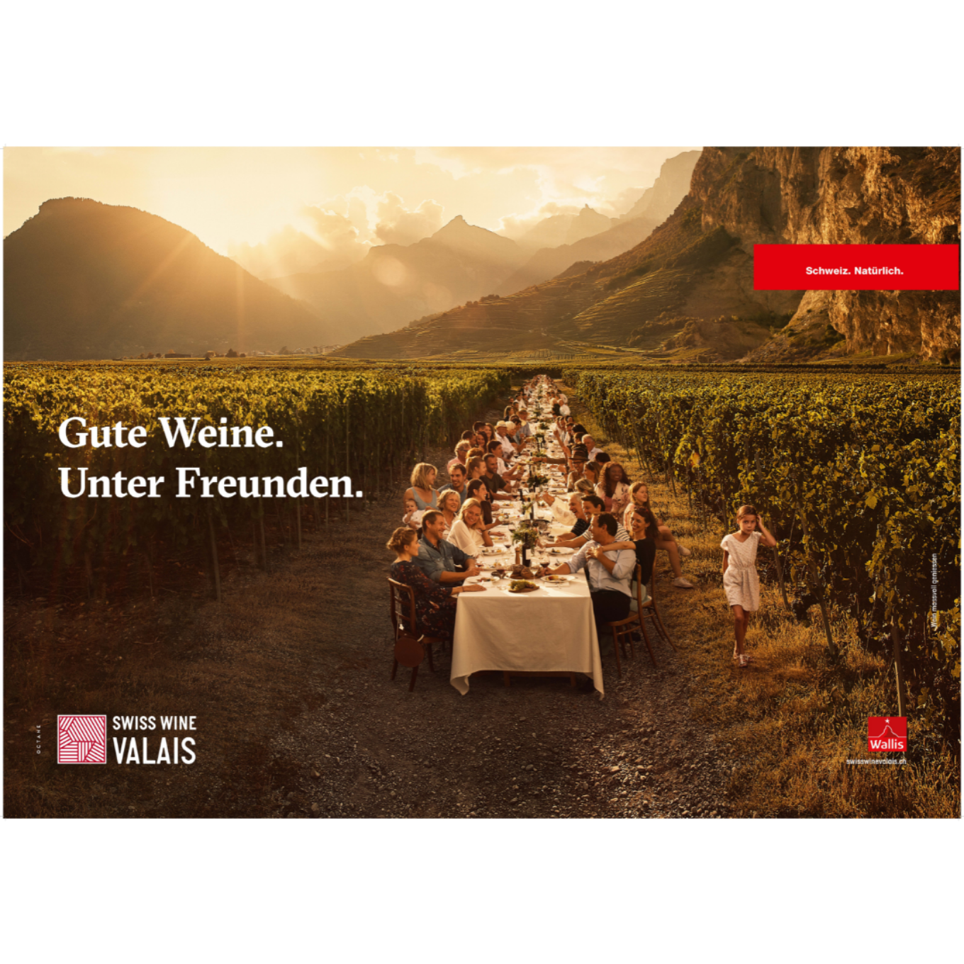 Bild von Plakat Swiss Wine Valais im Querformat